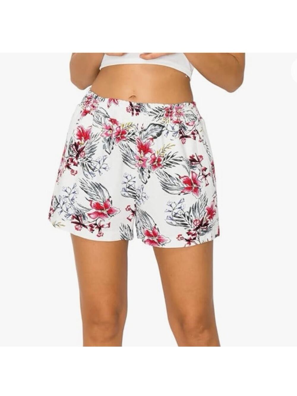 Cali1850 Women's Casual Linen Shorts Large